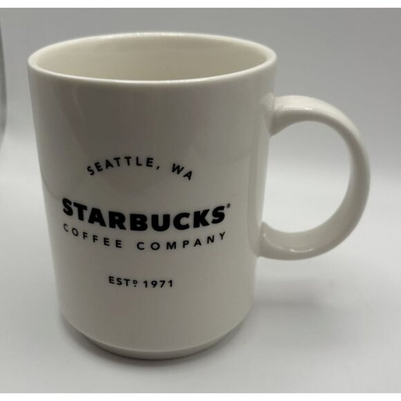 Starbucks 2018 Seattle, WA Washington EST 1971 Large 14oz Ceramic Coffee Tea Mug - Picture 1 of 4